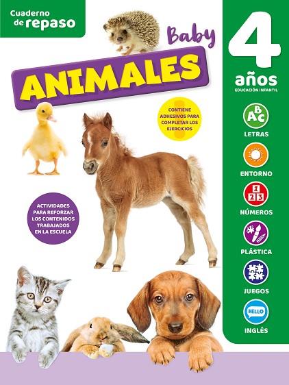 CUADERNO DE REPASO TEMÁTICO LUMINISCENTE 4 AÑOS ANIMALES BABY | 9788491787891 | VARIOS | Librería Castillón - Comprar libros online Aragón, Barbastro