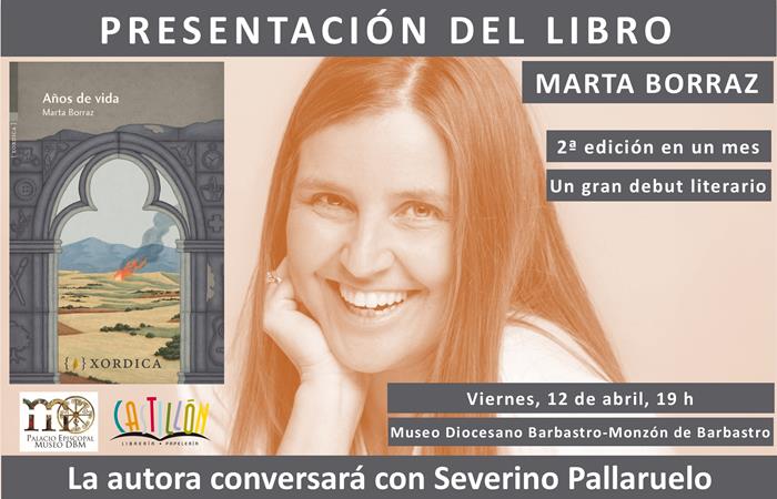 Presentación del libro "Años de vida" de Marta Borraz | Librería Castillón - Comprar libros online Aragón, Barbastro