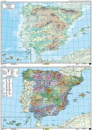 Mapa España físico y político, E 1:1.125.000  (mural 138x97cm) | 9788441621879 | INSTITUTO GEOGRAFICO NACIONAL (ESPAÑA) | Librería Castillón - Comprar libros online Aragón, Barbastro