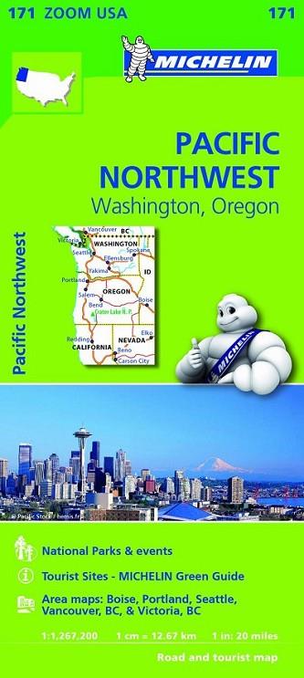Mapa Zoom USA Pacific Northwest - Michelin 171 | 9782067190764 | Michelin | Librería Castillón - Comprar libros online Aragón, Barbastro