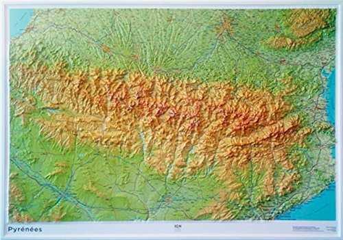 Mapa relieve Pirineos - Pyrennes en plástico  1:375.000 - IGN Francia | 9782758534662 | Librería Castillón - Comprar libros online Aragón, Barbastro