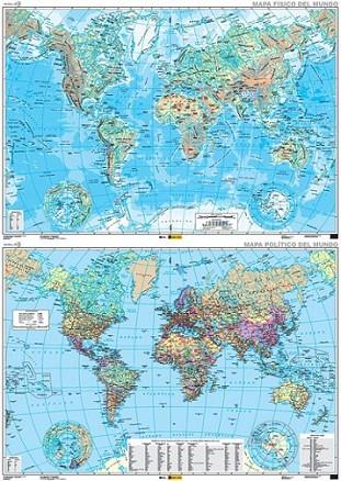 Mapa Mundo físico y politico (mural 138x97cm) | 9788441627161 | INSTITUTO GEOGRAFICO NACIONAL (ESPAÑA) | Librería Castillón - Comprar libros online Aragón, Barbastro