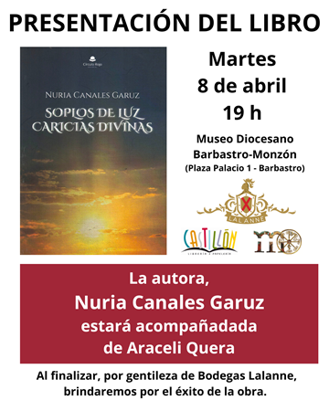 Presentación del Libro Soplos de luz, caricias divinas de Nuria Canales Garuz | Librería Castillón - Comprar libros online Aragón, Barbastro