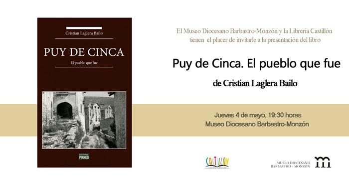 Cristian Laglera presenta Puy de Cinca. El pueblo que fue en Barbastro | CastillónBlog - Librería Castillón - Comprar libros online Aragón, Barbastro