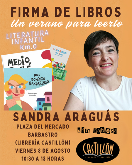 Sandra Araguás visita este viernes, 8 de agosto, Librería Castillón | Librería Castillón - Comprar libros online Aragón, Barbastro