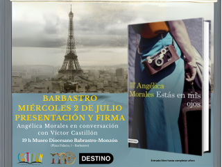 Angélica Morales presenta en Barbastro "Estás en mis ojos" | Librería Castillón - Comprar libros online Aragón, Barbastro