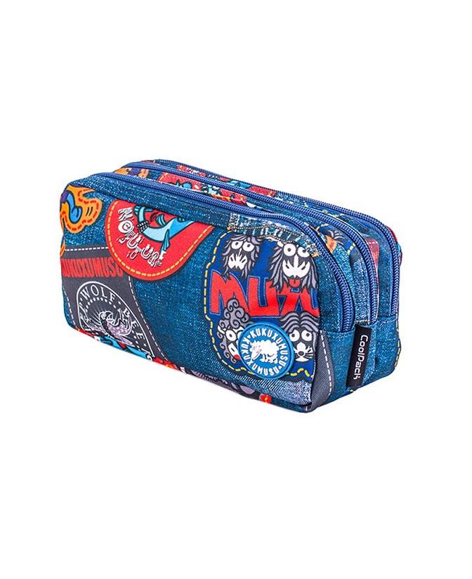 SAFTA Graffiti Colors Portatodo Triple Para Niños – Estuche Escolar De 22x3x12 Cm, Resistente Y Versátil Para La Vuelta Al Cole