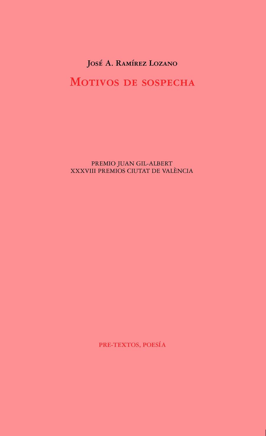 Motivos de sospecha | 9788418178658 | Ramírez Lozano, José Antonio | Librería Castillón - Comprar libros online Aragón, Barbastro
