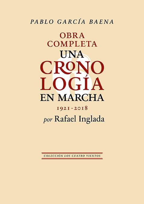 Pablo García Baena. Una cronología en marcha | 9788419231987 | Inglada, Rafael | Librería Castillón - Comprar libros online Aragón, Barbastro