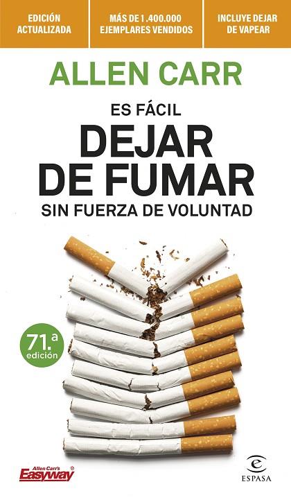 Es fácil dejar de fumar sin fuerza de voluntad | 9788467070590 | Carr, Allen | Librería Castillón - Comprar libros online Aragón, Barbastro