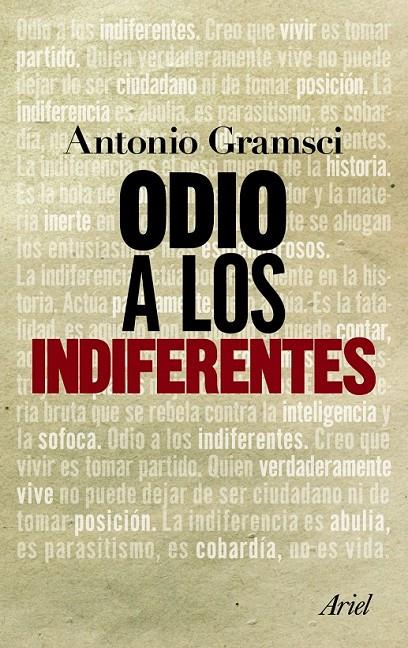ODIO A LOS INDIFERENTES | 9788434413603 | GRAMSCI, ANTONIO | Librería Castillón - Comprar libros online Aragón, Barbastro