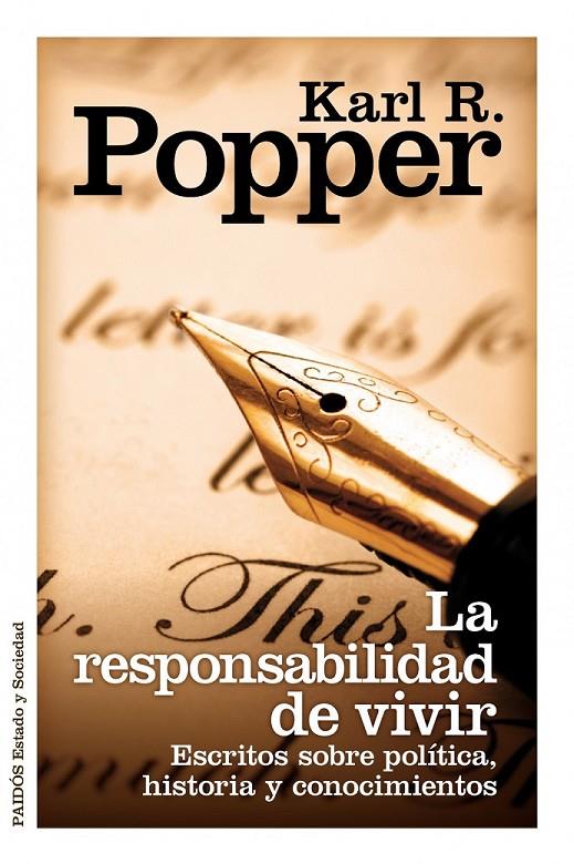 RESPONSABILIDAD DE VIVIR, LA | 9788449325809 | POPPER, KARL R. | Librería Castillón - Comprar libros online Aragón, Barbastro