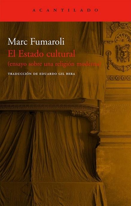 El Estado cultural | 9788496834026 | Fumaroli, Marc | Librería Castillón - Comprar libros online Aragón, Barbastro