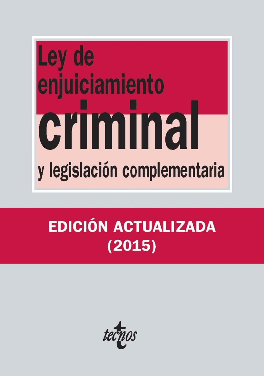 Ley de Enjuiciamiento Criminal | 9788430966141 | Editorial Tecnos | Librería Castillón - Comprar libros online Aragón, Barbastro