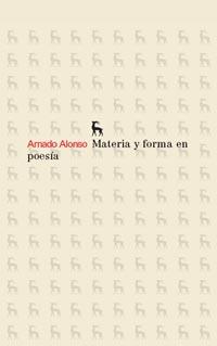 MATERIA Y FORMA EN POESÍA | 9788424921040 | ALONSO, AMADO | Librería Castillón - Comprar libros online Aragón, Barbastro