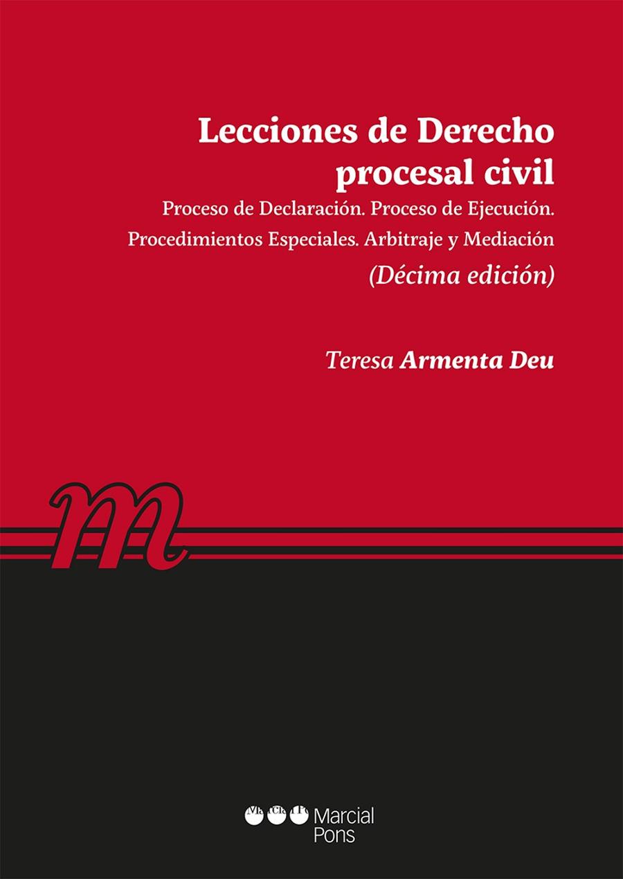 Lecciones de Derecho Procesal civil 10ED.2017 | 9788491233794 | Armenta Deu, Mª Teresa | Librería Castillón - Comprar libros online Aragón, Barbastro