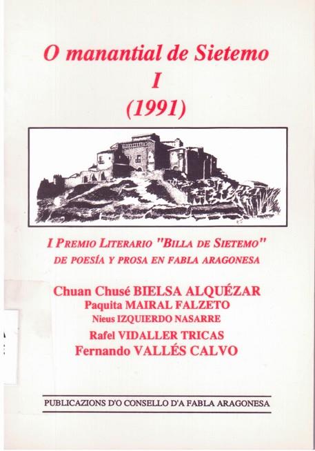 O MANANTIAL DE SIETEMO I (1991) : I PREMIO LITERARIO | 9788486036430 | VV.AA. | Librería Castillón - Comprar libros online Aragón, Barbastro