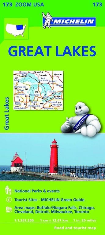 Mapa Zoom USA Great Lakes - Michelin 173 | 9782067190849 | Michelin | Librería Castillón - Comprar libros online Aragón, Barbastro