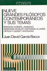 NUEVE GRANDES FILOSOFOS CONTEMPORANEOS | 9788476582015 | GARCIA BACCA JUAN DAVID | Librería Castillón - Comprar libros online Aragón, Barbastro