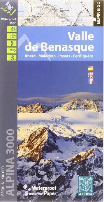 Valle de Benasque waterproof / paper impermeable : Mapa excursionista Alpina | 9788480905749 | Alpina Editorial | Librería Castillón - Comprar libros online Aragón, Barbastro