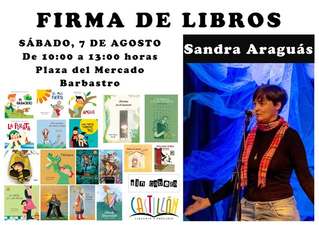 Sandra Araguás firma en Barbastro. | CastillónBlog - Librería Castillón - Comprar libros online Aragón, Barbastro