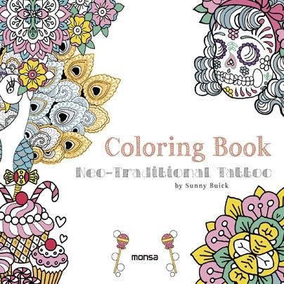 Coloring book. Neo-Traditional tattoo | 9788416500307 | Librería Castillón - Comprar libros online Aragón, Barbastro