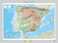 Mapa físico de España, E 1:2.250.000 | 9788441600058 | Instituto Geográfico Nacional (España) | Librería Castillón - Comprar libros online Aragón, Barbastro