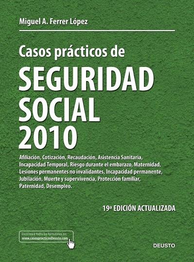 Casos prácticos de Seguridad Social 2010 | 9788423427758 | Ferrer López, Miguel Ángel | Librería Castillón - Comprar libros online Aragón, Barbastro
