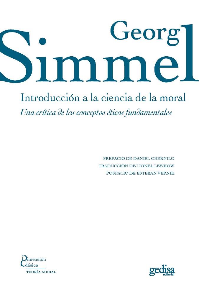 Introducción a la ciencia de la moral | 9788417690557 | Simmel, Georg | Librería Castillón - Comprar libros online Aragón, Barbastro