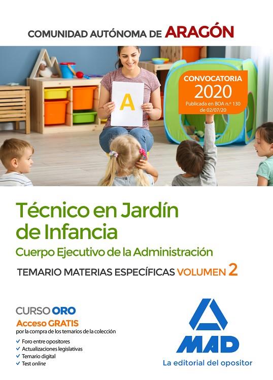 TECNICO EN JARDIN DE INFANCIA GOBIERNO DE ARAGON TEMARIO ESPECIFICO 2 ED.2020 | 9788414239209 | Librería Castillón - Comprar libros online Aragón, Barbastro