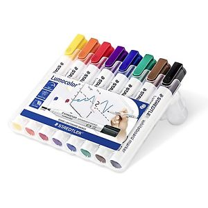 CAJA 8 ROTULADORES PIZARRA BLANCA STAEDTLER LUMOCOLOR, 4007817186244