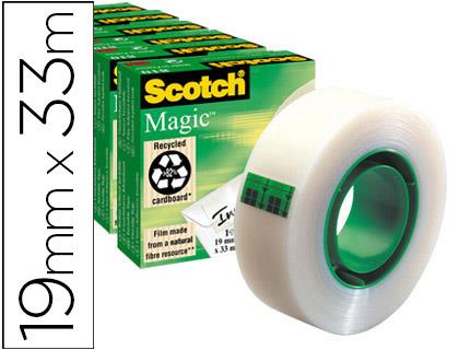 Cinta adhesiva scotch magic 33x19 mm - pack de 6 rollos. | 3134375231596 | Librería Castillón - Comprar libros online Aragón, Barbastro