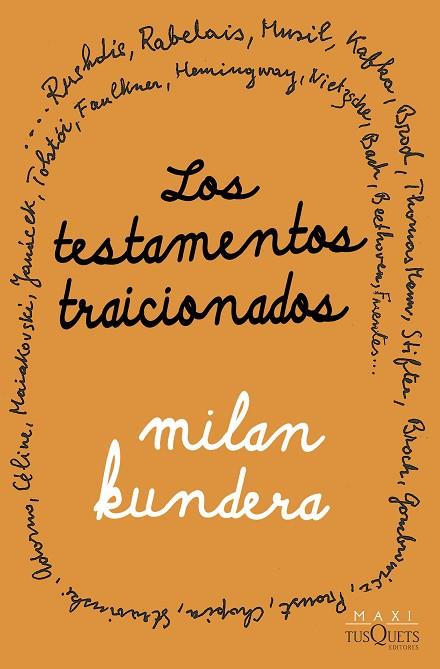 Los testamentos traicionados | 9788411071710 | Kundera, Milan | Librería Castillón - Comprar libros online Aragón, Barbastro