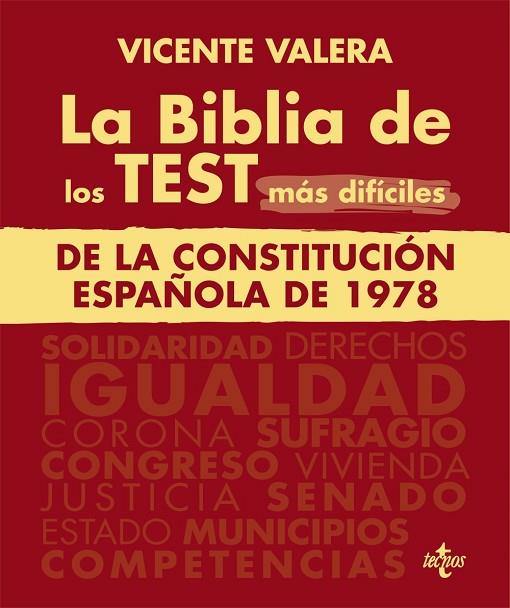 La BIBLIA de los Test más difíciles de La Constitución Española de 1978 | 9788430987573 | Valera, Vicente | Librería Castillón - Comprar libros online Aragón, Barbastro