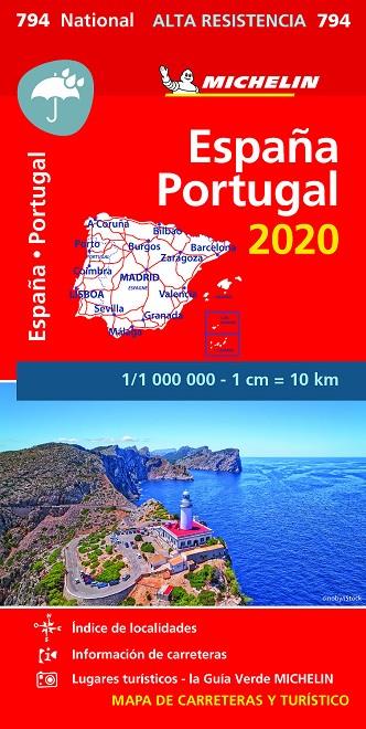 Mapa National España - Portugal 2020 "Alta Resistencia" - Mapa Michelin 794 | 9782067244320 | Michelin | Librería Castillón - Comprar libros online Aragón, Barbastro