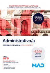 Administrativo;a Corporaciones Locales vol.3 EDIC 2022 | 9788414258507 | VV.AA. | Librería Castillón - Comprar libros online Aragón, Barbastro