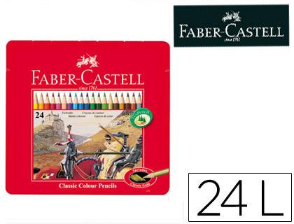 Lapices de colores Faber Castell caja metalica de 24 colores surtidos | 4005401158455 | Librería Castillón - Comprar libros online Aragón, Barbastro