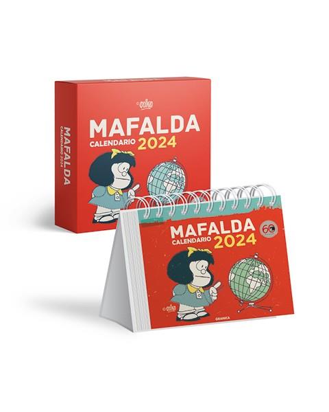 Mafalda 2024, Calendario Escritorio Rojo CON CAJA | 9789878935669 | Quino | Librería Castillón - Comprar libros online Aragón, Barbastro