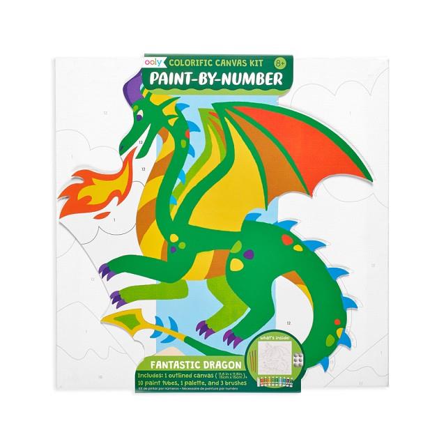 Kit de pintura de lienzo colorifica OOLY por números: dragón fantástico | 810078034803 | Librería Castillón - Comprar libros online Aragón, Barbastro