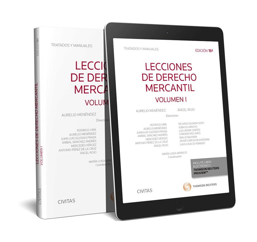 Lecciones de Derecho Mercantil Volumen I (Papel + e-book) | 9788491528685 | Menéndez Menéndez, Aurelio; Rojo Fernández-Río, Angel | Librería Castillón - Comprar libros online Aragón, Barbastro