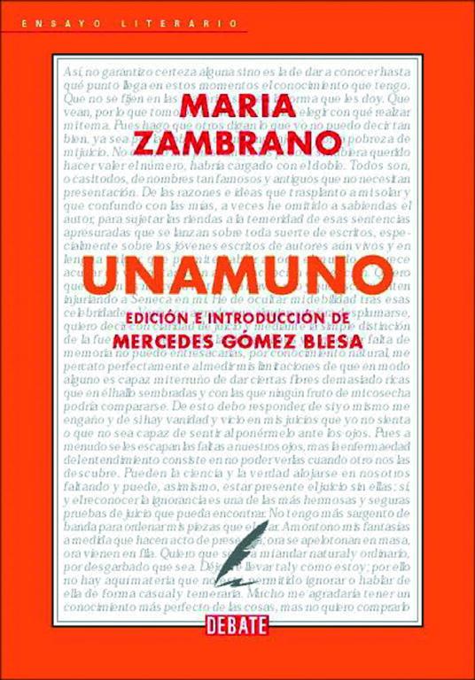 UNAMUNO | 9788483069707 | ZAMBRANO, MARIA | Librería Castillón - Comprar libros online Aragón, Barbastro