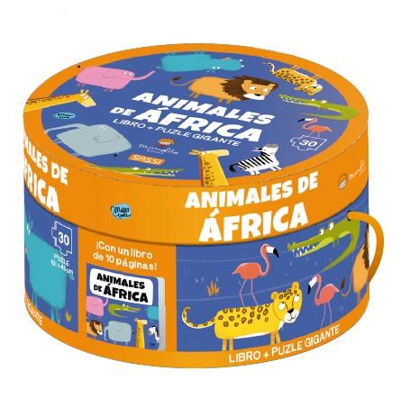 Los Animales De Africa. Cajas Redondas. Con puzzle Edic. ilustrado (Español) | 9788418127489 | M. Gaule | Librería Castillón - Comprar libros online Aragón, Barbastro