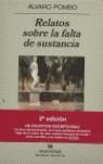 RELATOS SOBRE LA FALTA DE SUSTANCIA (NH) | 9788433917256 | POMBO, ALVARO | Librería Castillón - Comprar libros online Aragón, Barbastro