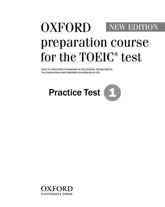 OXFORD PREPARATION COURSE FOR THE TOEIC PRACTICE (NEW ED) | 9780194564045 | Librería Castillón - Comprar libros online Aragón, Barbastro