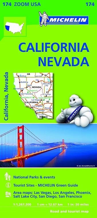 Mapa Zoom USA California - Nevada - Michelin 174 | 9782067190511 | Michelin | Librería Castillón - Comprar libros online Aragón, Barbastro