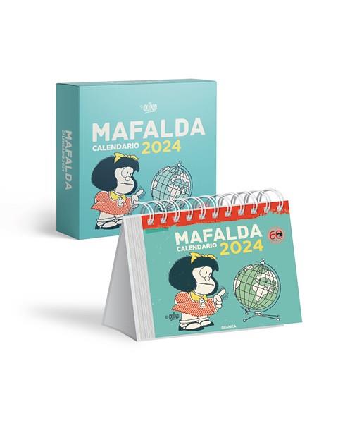 Mafalda 2024, Calendario Escritorio turquesa CON CAJA | 9789878935676 | Quino | Librería Castillón - Comprar libros online Aragón, Barbastro