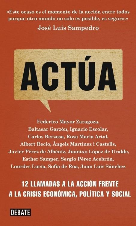 ACTÚA | 9788499921754 | ARTAL, ROSA MARIA | Librería Castillón - Comprar libros online Aragón, Barbastro