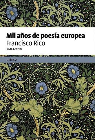 Mil años de poesía europea | 9788498927313 | RICO, FRANCISCO | Librería Castillón - Comprar libros online Aragón, Barbastro
