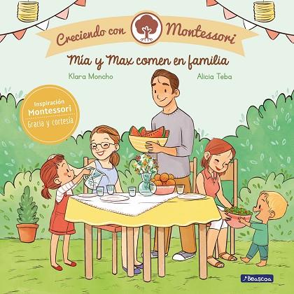 Mía y Max comen en familia (Creciendo con Montessori) | 9788448855437 | Moncho, Klara/Teba, Alicia | Librería Castillón - Comprar libros online Aragón, Barbastro