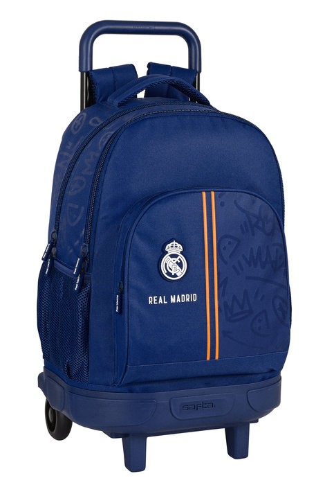 Mochila Infantil con Ruedas Real Madrid Grey